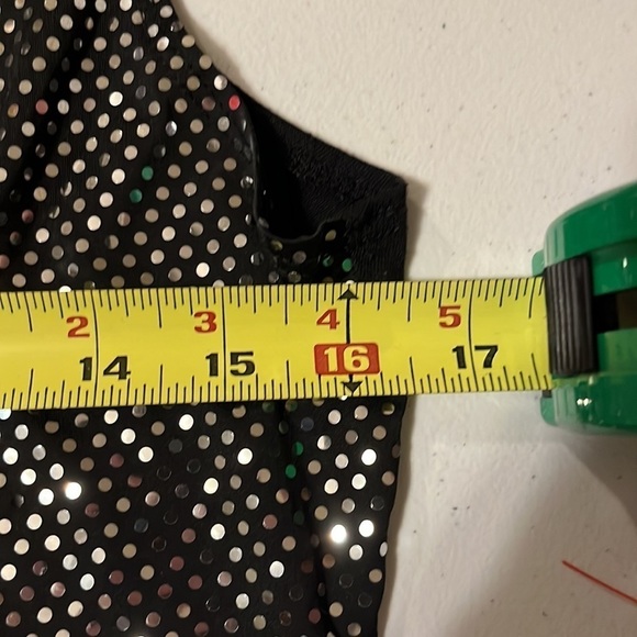 Forever Jade black embellished top, sz small - Picture 5 of 5